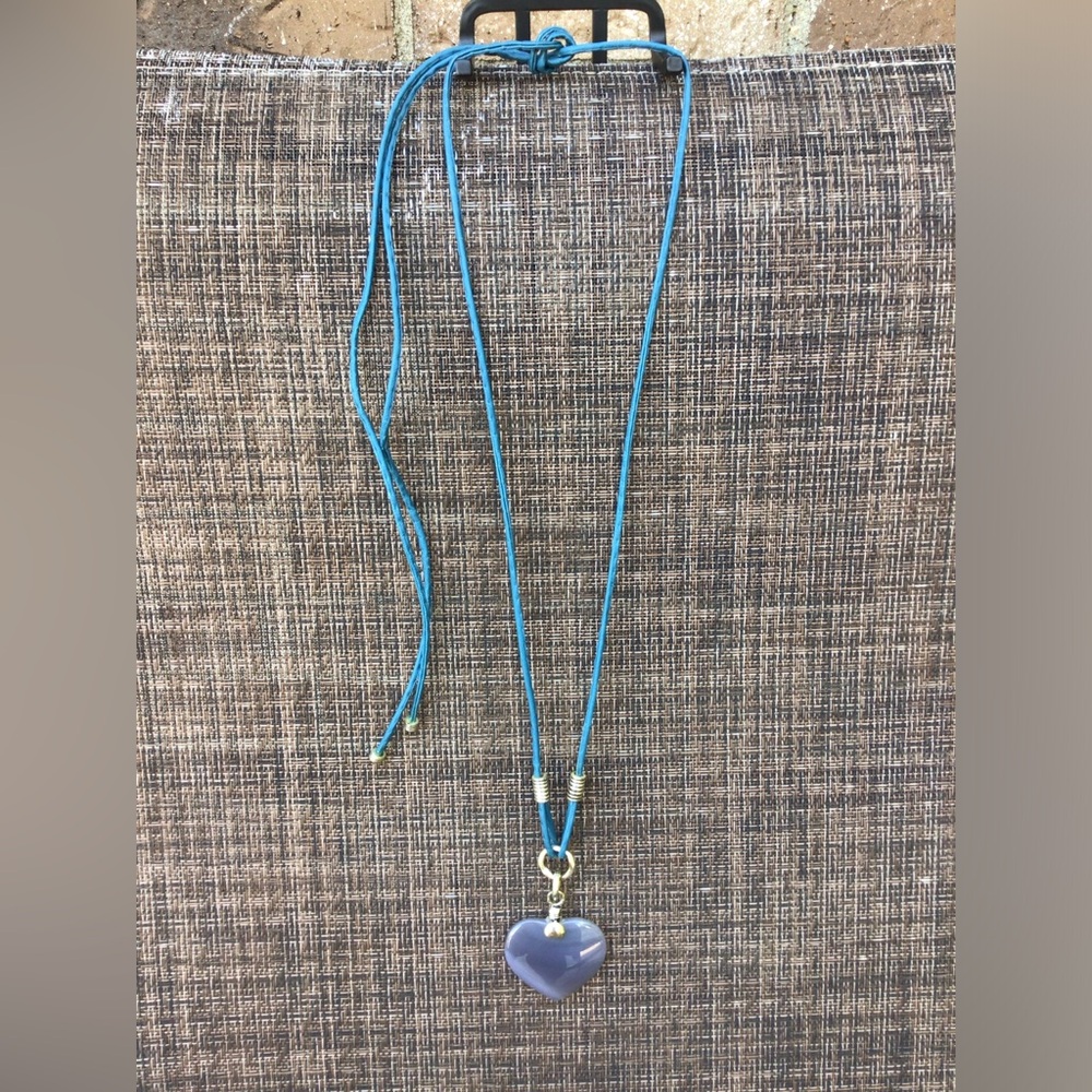 Blue Heart Pendant Necklace
